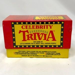 Nostalgia Lane Vintage 1980s Sealed Celebrity Trivia Collectible Game - New